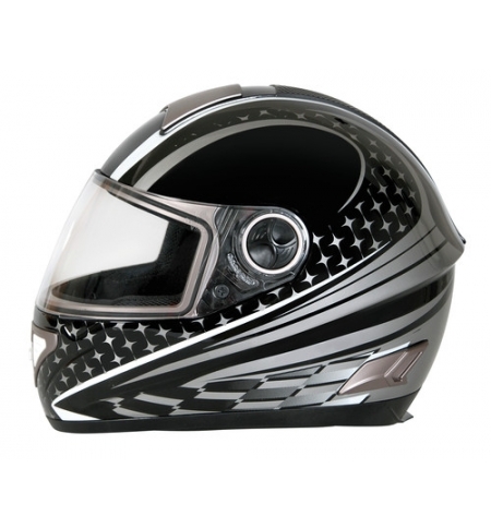 Kio casco integrale Koji fiberglass - Nero - XS