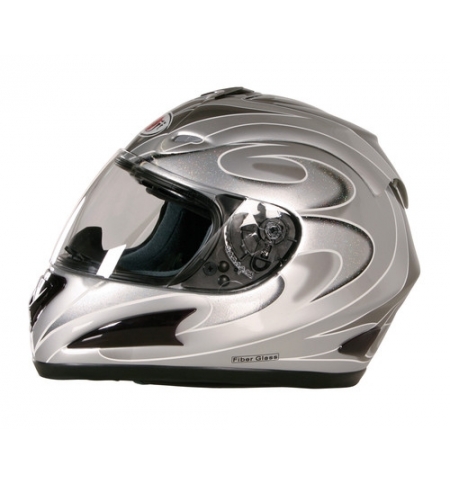 KJ-1, casco integrale fiberglass - Argento - S