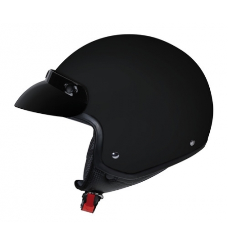 Hiro, casco jet - Nero opaco - XS