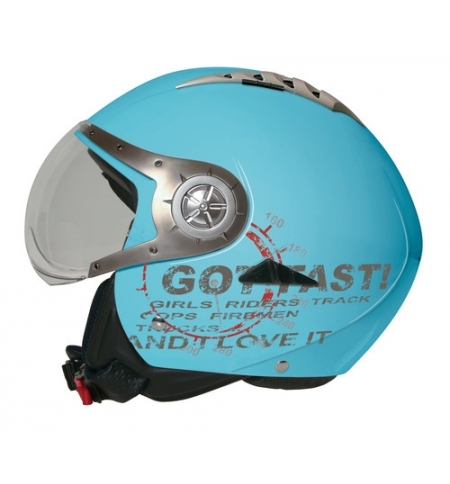 Tomcat casco jet Koji - Turchese - L