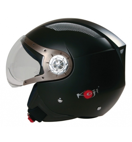 Thunderbird, casco jet - Nero opaco - XS