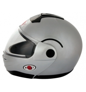 Kj-3, casco modulare - argento - xs