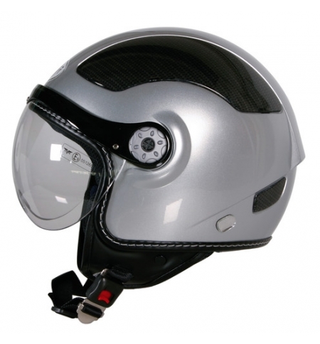 Kj-5, casco jet - argento - s