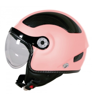 KJ-5, casco jet - Rosa - L