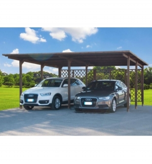 Carport Con Grigliati Cm 640x495