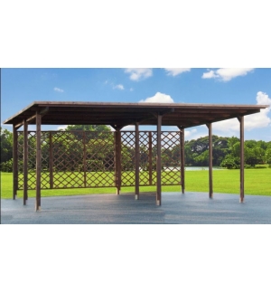 Carport Con Grigliati Cm 640x495