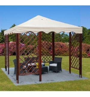 Gazebo 300x300 Con 4 Grigliati