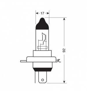 12V Cool Blue Hyper+ - (H4) - 60/55W - P43t - 2 pz - Scatola Plast.