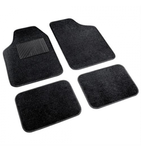 Cosmo, serie tappeti in moquette universali, 4 pz - Nero