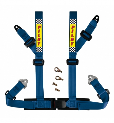 Cintura di sicurezza 4 punti blu c/omologazione "e"