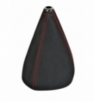 Cuffia leva cambio "premium" sport cuciture rosse