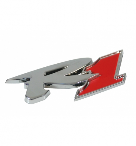 Emblema cromato "r1" Emblema cromato "r1"