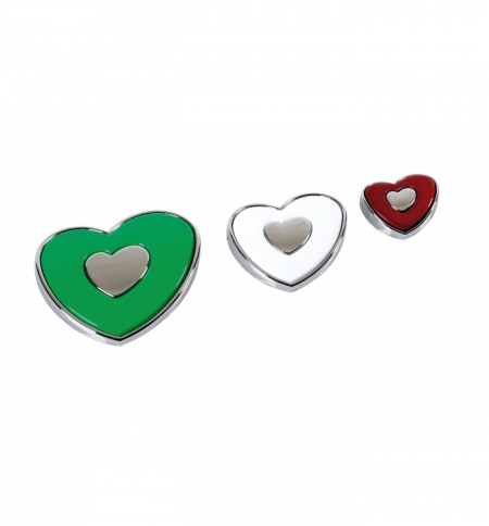 "hearts" set 3 pz. Salvaporta tricolore