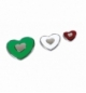 "hearts" set 3 pz. Salvaporta tricolore