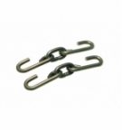Coppia gancio doppio 80 mm.