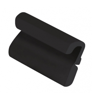 Set 10cp agganci centrali per portatarga, neri