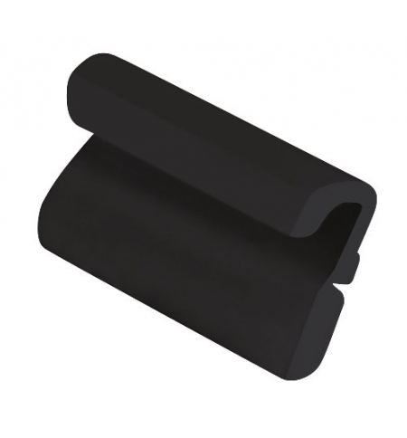 Set 10cp agganci centrali per portatarga, neri