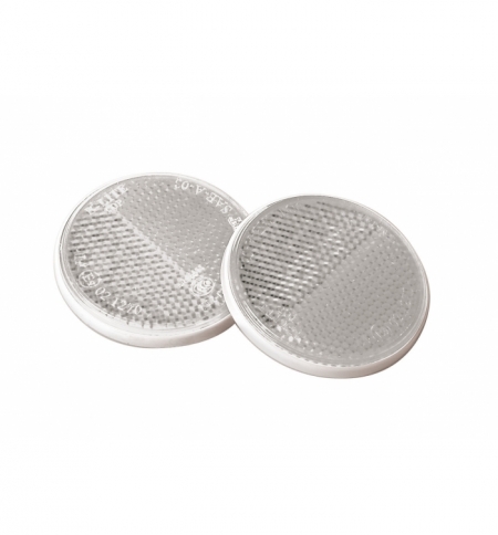 Cp.catarif.rotondi bianchi omologati diam.65mm