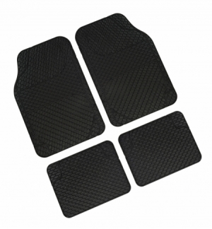 Set tappeti  drena-4  in pvc nero