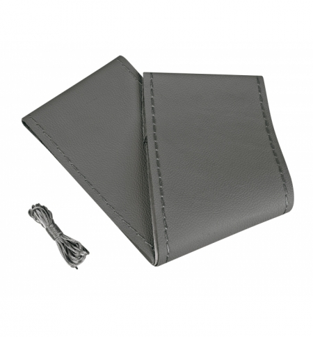 C/volante pelle "premium" grigio 37-39cm cucit.grigio