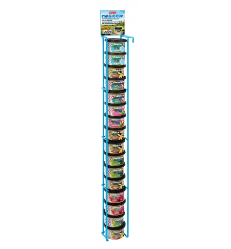 Espositore magic-cup verticale in metallo vuoto Espositore magic-cup verticale in metallo vuoto