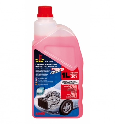 Liquido radiatore "rosso" 1l pronto (-20 c) flacone Liquido radiatore "rosso" 1l pronto (-20 c) flacone