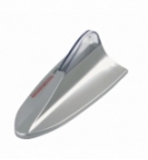 Antenna pinna-gps argento con led blu