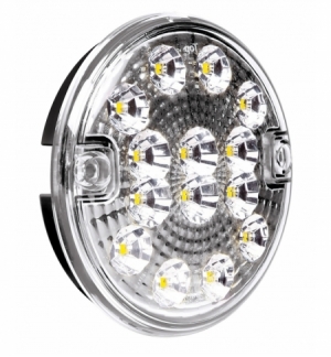 Faro retromarcia rotondo led 12/24v