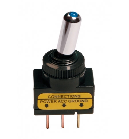 Interruttore a leva 12/24v max 20a led blu Interruttore a leva 12/24v max 20a led blu