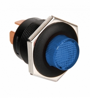 Interruttore pulsante 12/24v con led blu