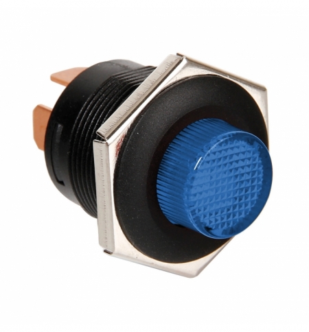 Interruttore pulsante 12/24v con led blu