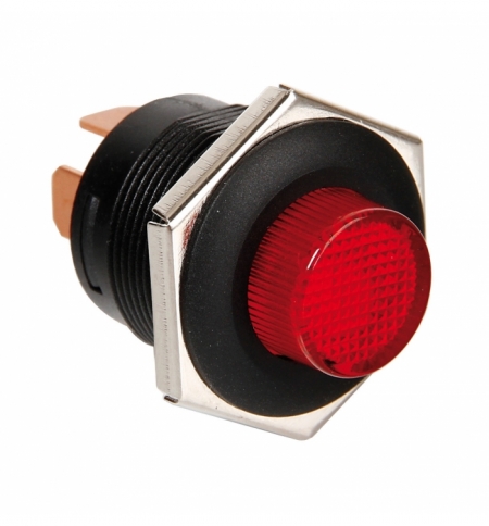 Interruttore pulsante 12/24v con led rosso - Vannucchi Store