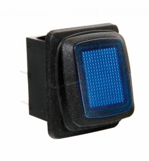 Interruttore impermeabile 12/24v con led blu