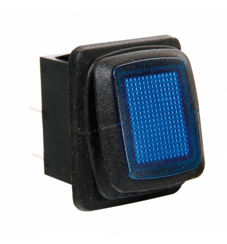 Interruttore impermeabile 12/24v con led blu