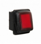 Interruttore impermeabile 12/24v con led rosso