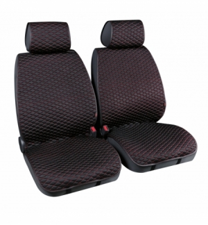 Cp.coprisedili ant.cover-tech cotone nero+filo rosso