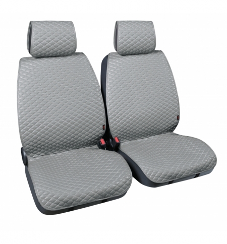 Cp.coprisedili ant.cover-tech s/pelle grigio chiaro+filo gr Cp.coprisedili ant.cover-tech s/pelle grigio chiaro+filo gr