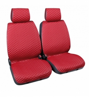 Cp.coprisedili ant.cover-tech similpelle rosso+filo rosso