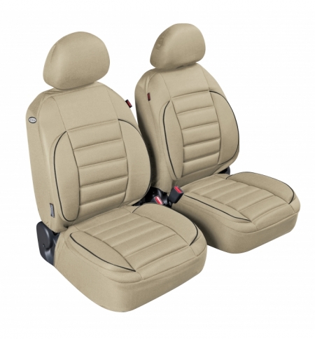 Coppia coprisedili anteriori deluxe "sport-edition" beige