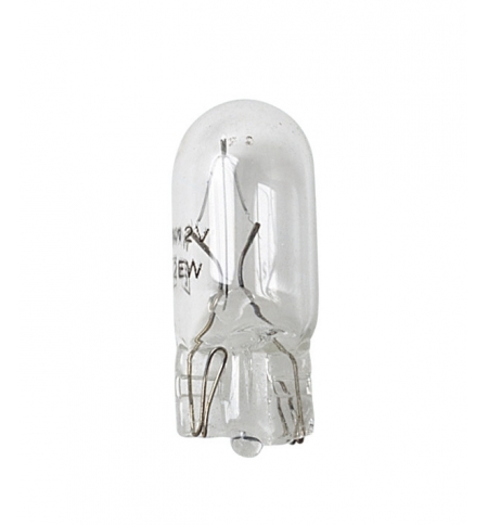 Set 10 lampadine zocc.vetro t10 12v 5w scatola