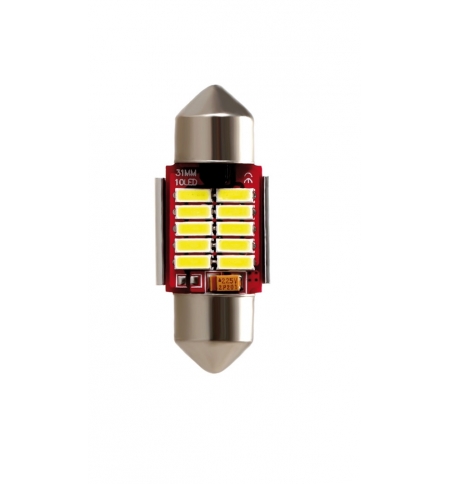 Lampada siluro 31mm 10-30v 10smd d/polarity