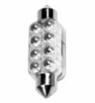 Lampada 10mmx44mm mega-brite 8 led rosso