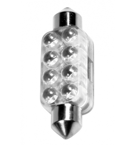 Lampada 10mmx44mm mega-brite 8 led blu