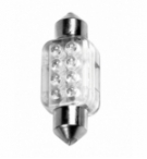 Lampada 10mmx36mm mega-brite 8 led bianco