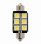 Lampada siluro"hyper-led" 16x35mm. 6smdx3chips(18chips)