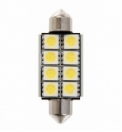 Lampada siluro "hyper-led"12v 15x41mm 8smdx3chips (24chips)
