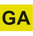 Contrassegno "ga" anteriore (guida accompagnata)