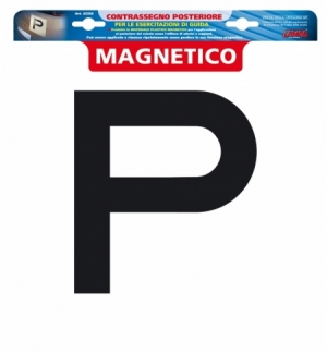 Contrassegno magnetico p posteriore 30x30mm