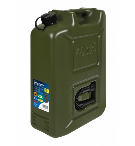 Tanica militare c/travasatore 20l in hdpe