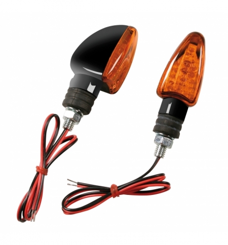 Cp.frecce nere mod.arrow led vetro arancio